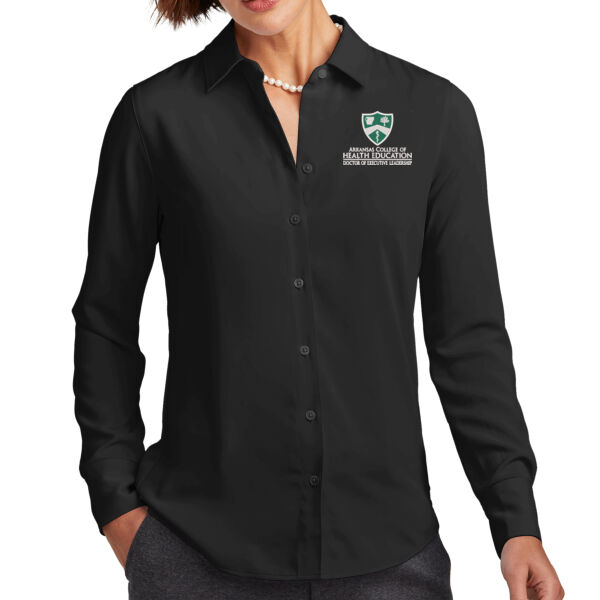 Brooks Brothers Women's Full Button Satin Blouse Thumbnail