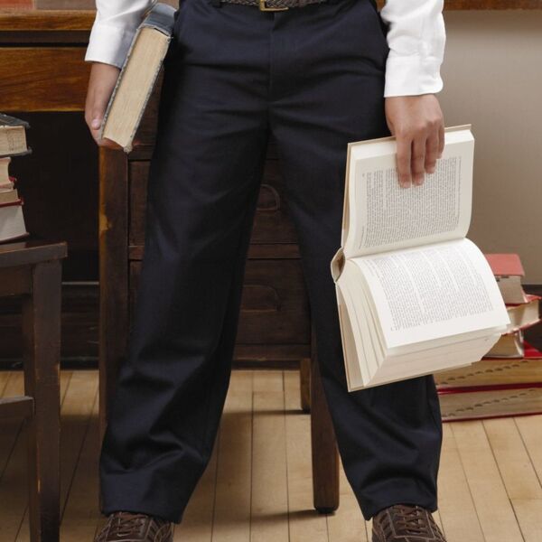 Boys' Flat Front Power Knee Twill Pants Thumbnail