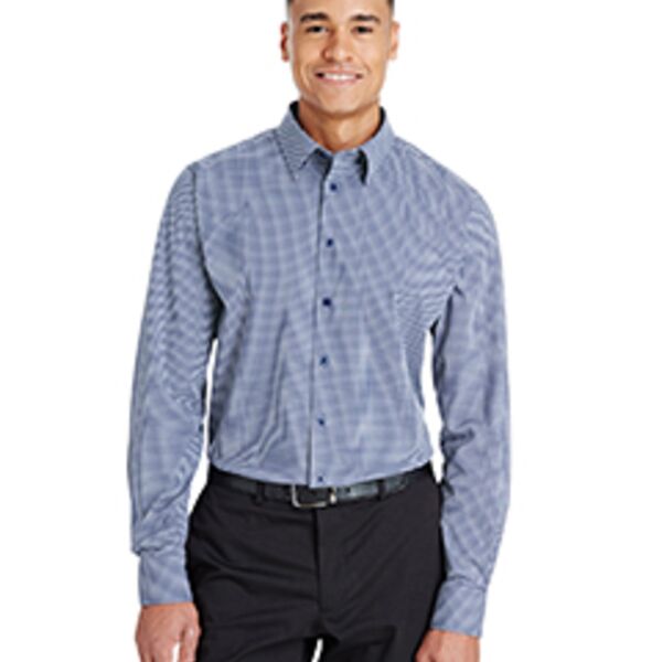 CrownLux Performance® Men's Tonal Mini Check Woven Shirt Thumbnail