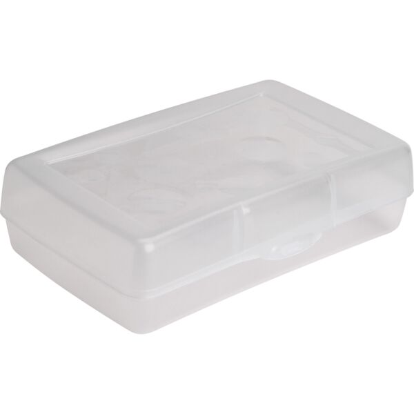 Sparco  Pencil Box, Plastic, 5-5/8"Wx8-3/8"Lx2-1/2"H, Clear Thumbnail