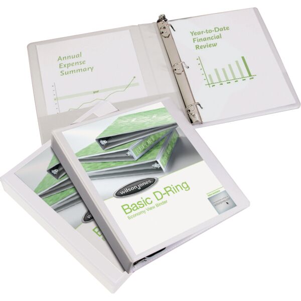 Wilson Jones  D Ring View Binder, 1" Capacity, 11"x8-1/2", White Thumbnail