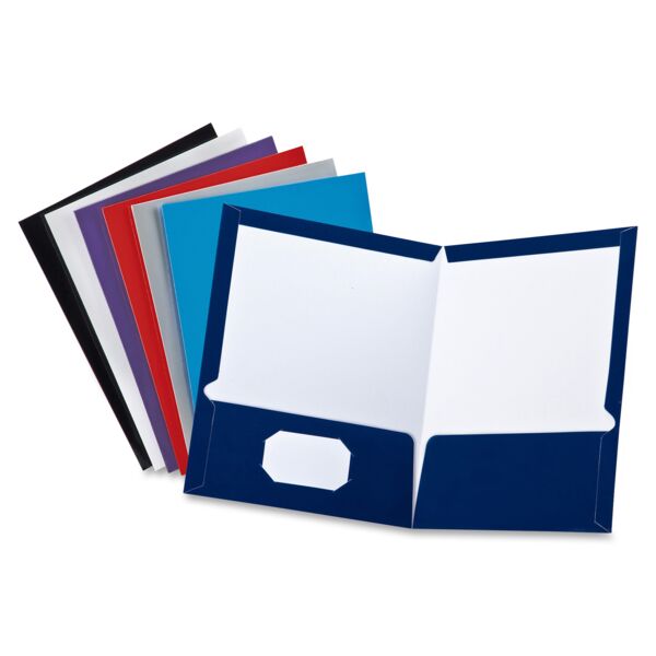 Oxford  Laminated Portfolio,2-Pocket, Ltr, 50 Ct.,Assorted Thumbnail