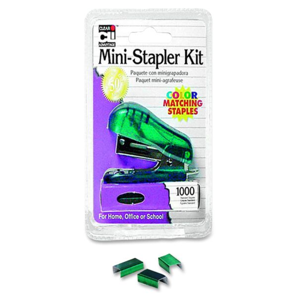 Charles Leonard, Inc  Mini Stapler Kit, Built-in Staple Remover, Assorted Thumbnail