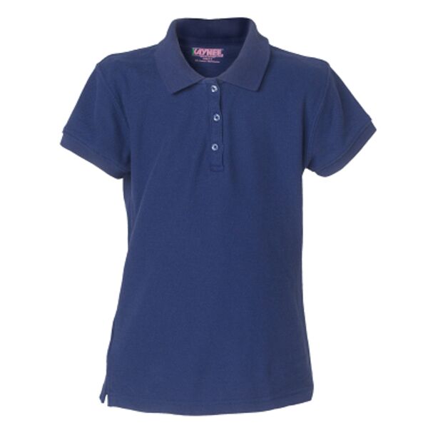 Juniors Fitted Pique Polo Shirt Short Sleeve Thumbnail