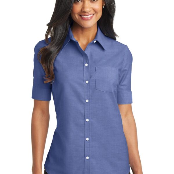 Copy of Ladies Short Sleeve SuperPro ™ Oxford Shirt_EMB Thumbnail